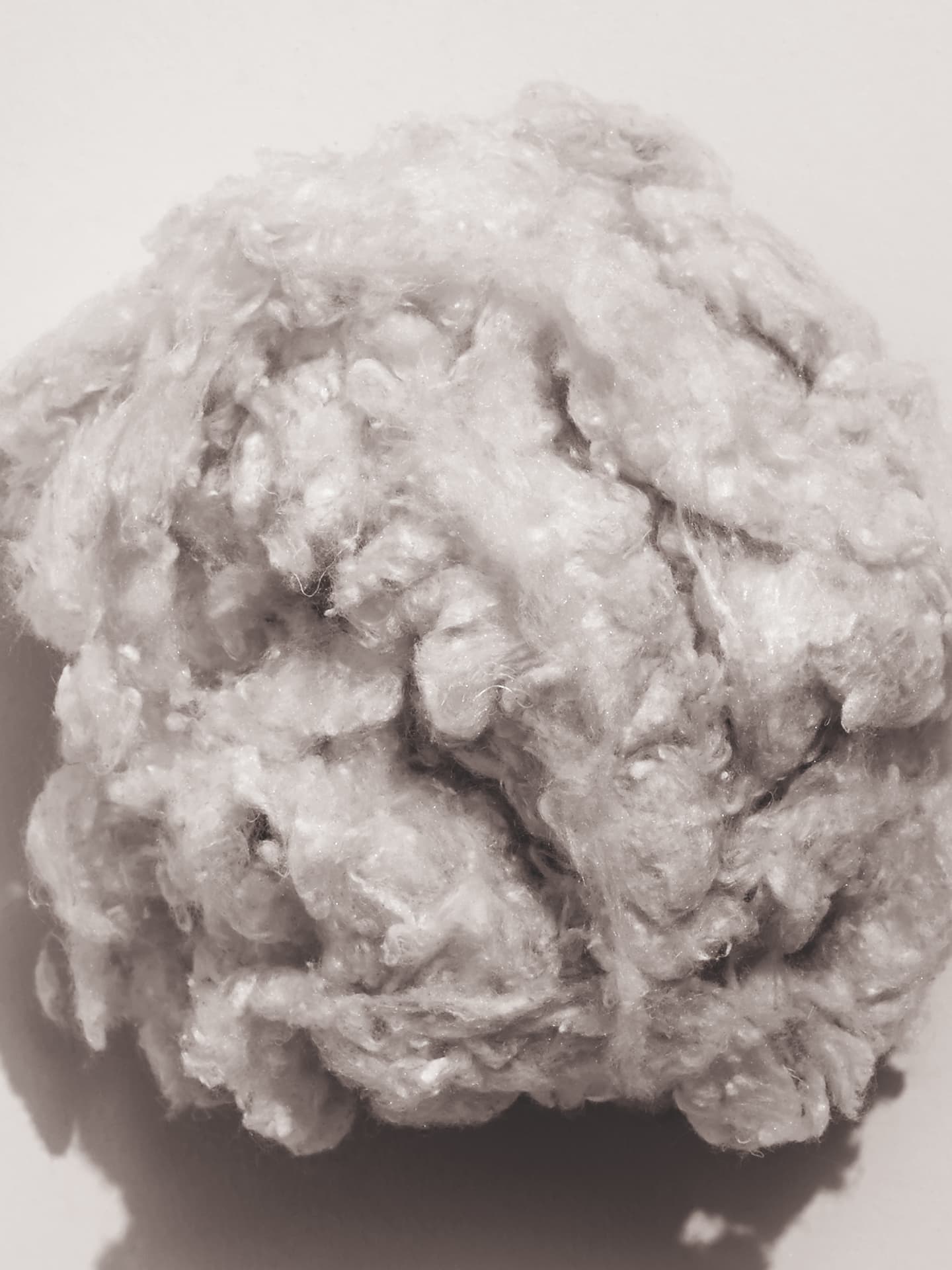 A fine, airy mass of natural silk fibres