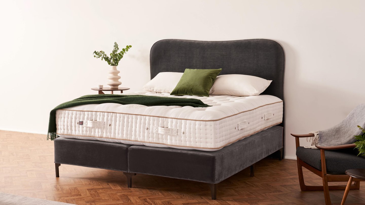 The Magnificence mattress on its matching Vispring divan